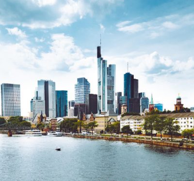 Aerial view of Frankfurt Germany