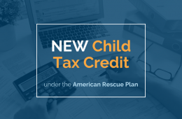 Graphic stating new child tax credit