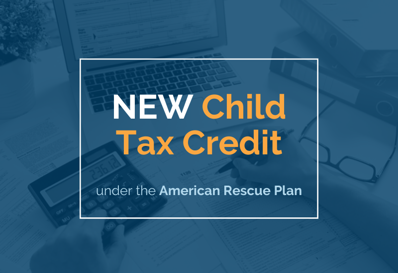 Graphic stating new child tax credit
