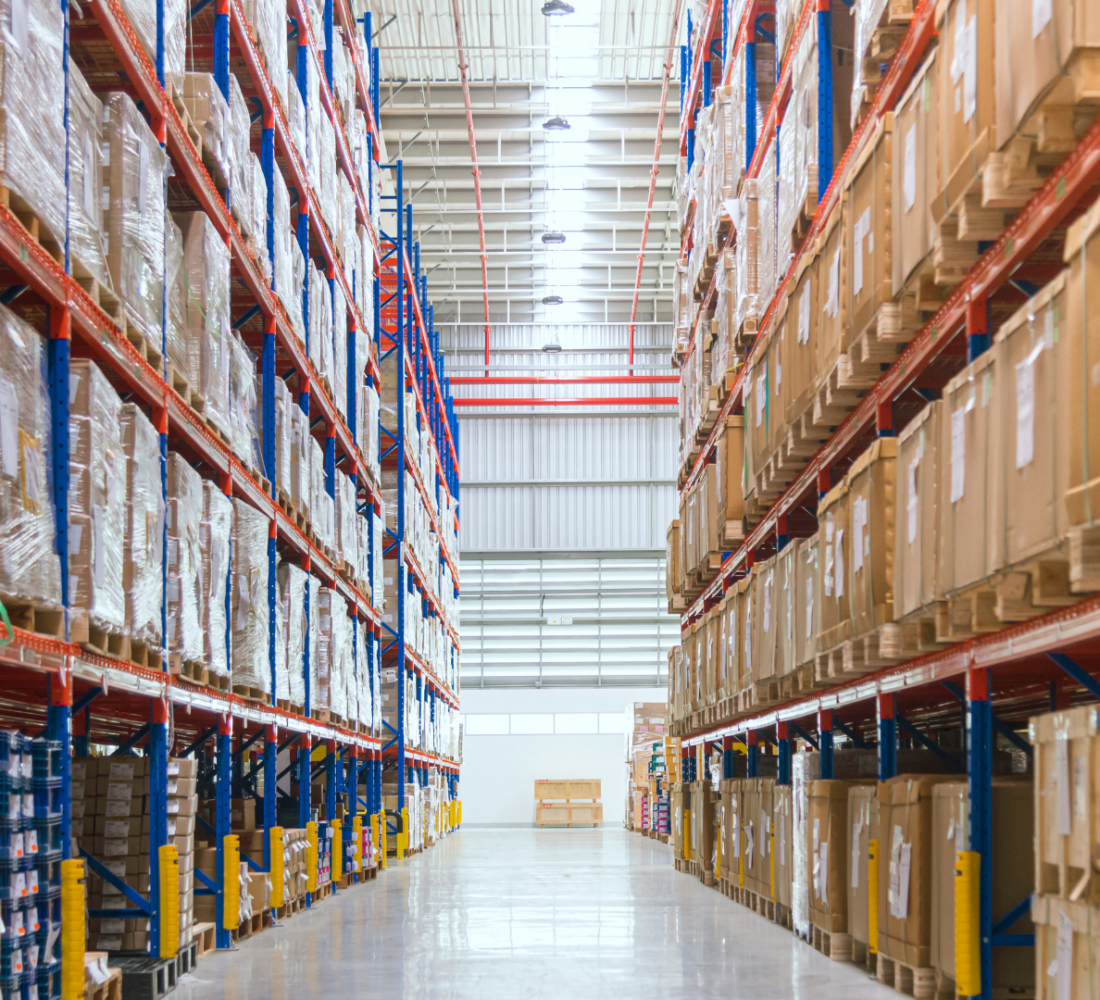 Warehouse graphic Representative graphic of a warehouse