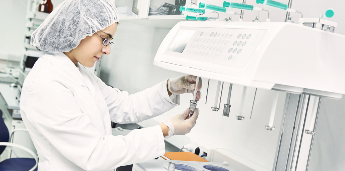 Representative graphic of a medical lab assistant working on a sample