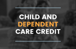 Graphic stating child and dependent care credit