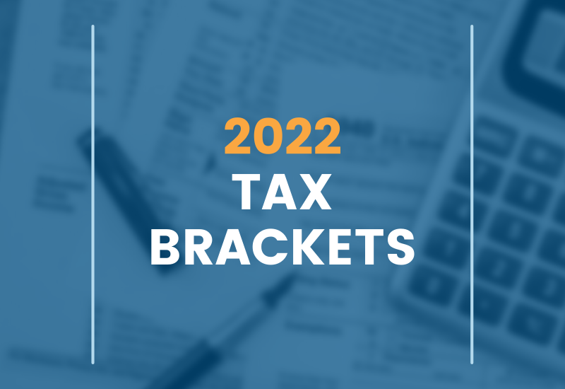 Graphic stating 2022 tax brackets