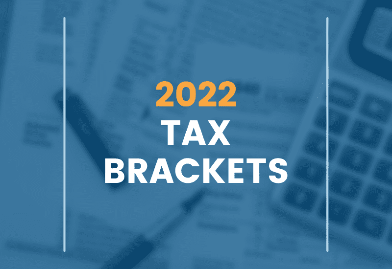 Graphic stating 2022 tax brackets