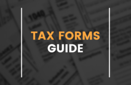 Graphic stating tax forms guide