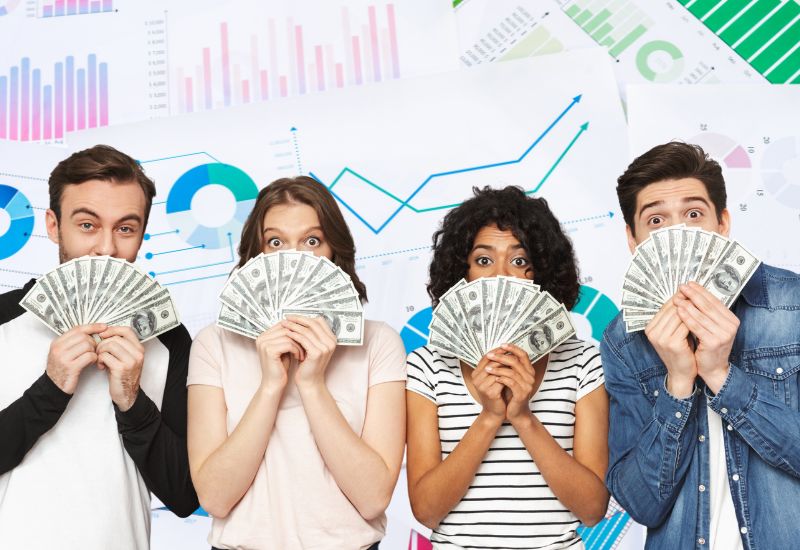 Profit vs. Cash flow Example chart