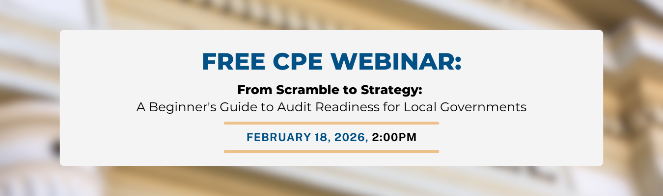 CPE Webinar Free CPE webinar Government audit readiness
