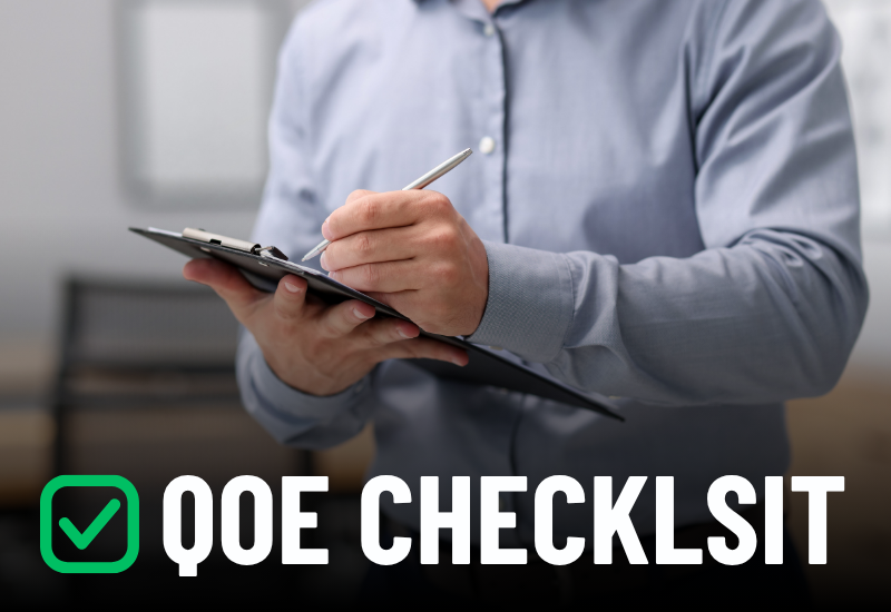 Quality of Earnings Checklist qoe checklist