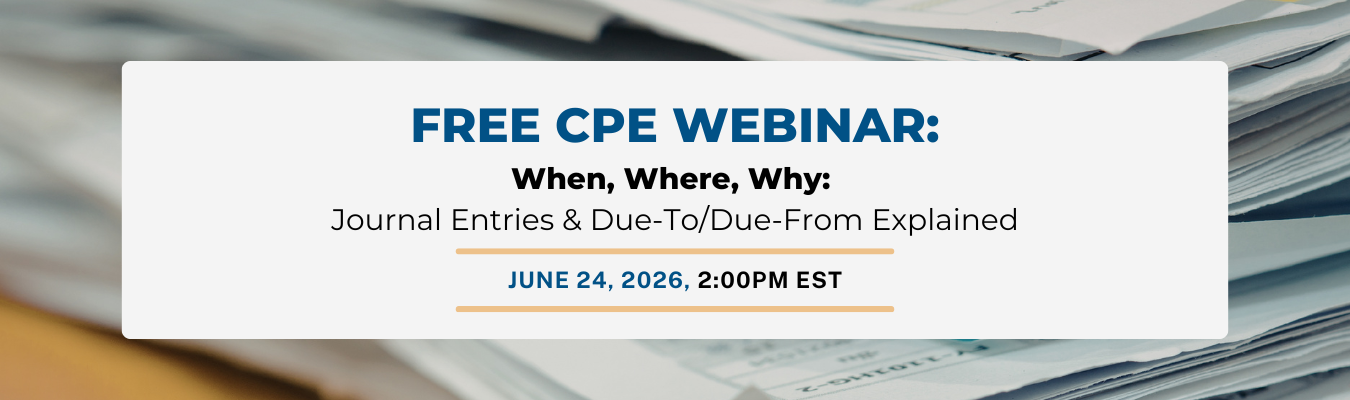 Free CPE webinar journal entries and due-to due-from