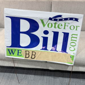 vote for bill Webb parody sign