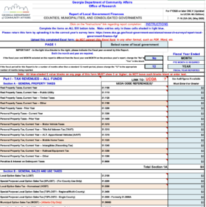 Report of Local Government Finances RLGF screen grab